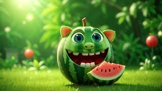 Watermelon Song  Watermelon Cartoon   MikuTV Rhymes [upl. by Euqinomod]