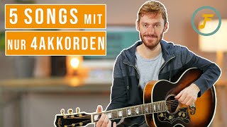 Mit 4 Akkorden 5 Balladen auf der Gitarre spielen [upl. by Queston817]