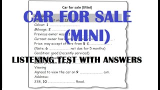 Car for sale Mini Listening test [upl. by Abisia]