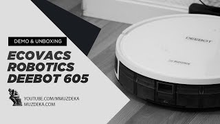 Vacuum Robot ECOVACS DEEBOT 605 demonstration and unboxing [upl. by Aiekahs]