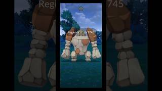 Pokémon Go catching Regirock on the last ball pokemon pokemongo pokemoncommunity catchemall fyp [upl. by Aihseket591]