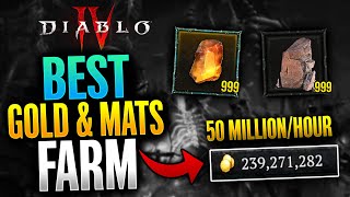 Diablo 4  Best Gold amp Mats Farm FAST to USE NOW in Season 4 50 MILLIONHOUR [upl. by Elizabet]