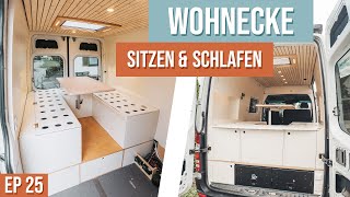 Multifunktionale Wohnecke zum Sitzen und Schlafen für den Van  vom Kasten zum Camper EP25 [upl. by Nellek]