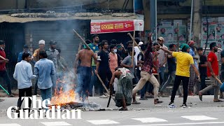 Police in Bangladesh arrest more than 10000 in protest crackdown [upl. by Irolam]