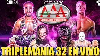 EN VIVO Triplemania 32 CDMX REACCIÓN [upl. by Llenrup811]