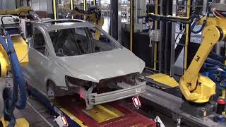 How to Apply Automotive Seam Sealer with Dispensing Robots  FANUC America 2021 [upl. by Deraj]