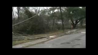 Tornado in Hattiesburg MS  February 10 2013  Damage in our neighborhood [upl. by Reema282]