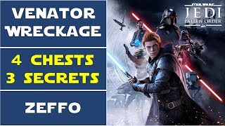 Venator Wreckage  All Chests and Secrets Locations  Star Wars Jedi Fallen Order [upl. by Enitsej548]