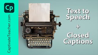 Text to Speech in Your Adobe Captivate Classic eLearning [upl. by Aled318]