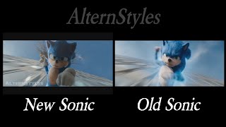 THE SONIC MOVIE TRAILER  Original Design vs Final SidebySide Comparison [upl. by Akenit964]