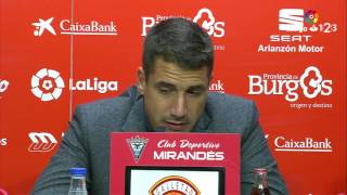 Rueda de prensa de Julio Velázquez tras el CD MIrandés vs AD Alcorcón 20 [upl. by Falo]