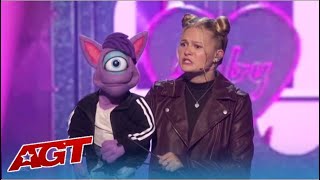 Darci Lynne 15 Is BACK On Americas Got Talent Indroduces Her NEW Puppet Friend Who Can RAP [upl. by Tilney586]