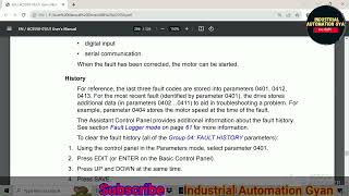 ABB ACS 550 MANUAL  FAULT CODES  ONLY MANUAL [upl. by Annalee]