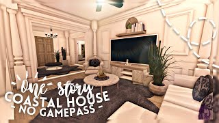 roblox bloxburg  no gamepass one story coastal family house 💠 ꒰ part 2 build amp full tour ꒱ [upl. by Nosrej]