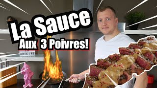 LA SAUCE AUX 3 POIVRES  La recette qui flambe tout [upl. by Morril]