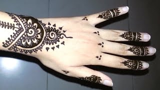 Simple Arabic Henna  Easy Stylish Mehndi Tattoo Design for Beginners [upl. by Orville]