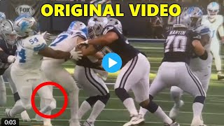 Video of NFL Star Aiden Hutchinsons Leg Injury Goes Viral  Aidan Hutchinson injury vs Cowboys 😲 [upl. by Rayford]