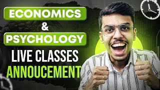 Economics and Psychology Live Batches Announcement 🔥🔥 [upl. by Phaidra]