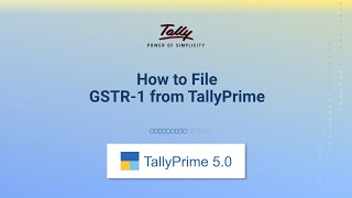 How to File GSTR1 from TallyPrime  TallyHelp [upl. by Angelico]