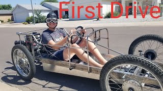 Aston Martin Cyclekart part 7 first drive [upl. by Aserehs]