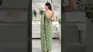 💯👌Saree blouse design new blouse back design beautiful saree blouse shortvideo Anishkasahani50 [upl. by Cherish443]