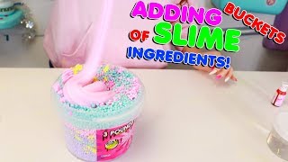 ADDING BUCKETS OF INGREDIENTS INTO SLIME Slimeatory 503 [upl. by Notgnirra]