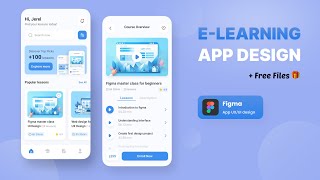 ELearning App UIUX Design in Figma Wireframe amp Prototype [upl. by Fitting]