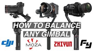 How To Balance Any Gimbal Moza Dji Zhiyun Feiyu Moza Air Cross [upl. by Oderfodog]