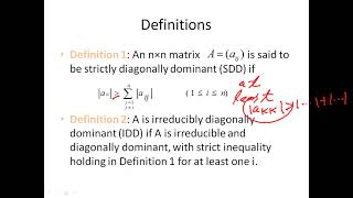 Irreducibly Diagonally Dominant Matrix [upl. by Cheadle]