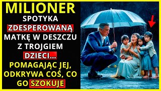 🔴MILIONER SPOTYKA ZDESPEROWANĄ MATKĘ W DESZCZU Z TRÓJKĄ DZIECI… POMAGAJĄC JEJ ODKRYWA COŚ [upl. by Treblihp793]