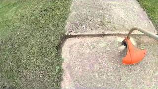 How To use a Stihl FS 46 Weed trimmer blades head PolyCut Review FS 38 40 65 56 wacker [upl. by Aniala]