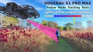 HoverAir X1 Pro Max  Follow Tracking Tests In Challenging Environment [upl. by Earezed]