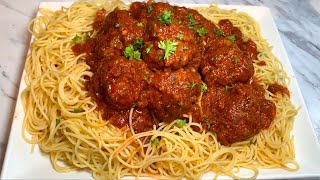 SPAGHETTI AND MEATBALLS RECIPE [upl. by Vasyuta900]