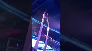 Aerial Silks Split Trick aerial aerialist silks split trick circus dinnershow [upl. by Nylteak]