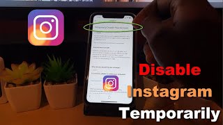 How to Temporarily Deactivate Instagram Account 2022 [upl. by Ttennaej]