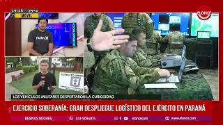 Ejercito Soberanía Gran despliegue logístico del Ejercito Argentino en Paraná [upl. by Tillford]