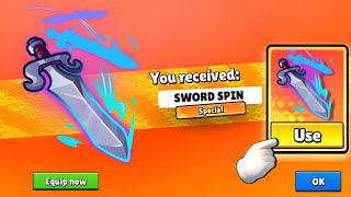 STUMBLE GUYS 066 UPDATE  New Special Emote quotSWORD SPINquot 🗡️ [upl. by Beaston]