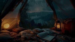 Rain on Tent in a Forest Campground  Perfect Ambience for Rest [upl. by Rainer]