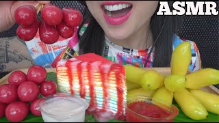 ASMR CLASSIC RAINBOW CREPE CAKE  LUK CHUP EATING SOUNDS NO TALKING  SASASMR [upl. by Schilt583]