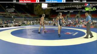 Cadet 132  Jake Hartman Pennsylvania vs Garrett Brown Washington [upl. by Lettig472]