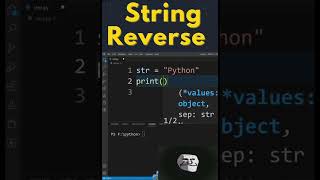 HOW To REVERSE The STRING In PYTHON python coding programmingshorts shortvideo [upl. by Jacie983]