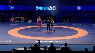 Stevan Andria MICIC SRB vs Zelimkhan ABAKAROV ALB  Seniors World Championships 2023  Semi Fin [upl. by Rhianon]