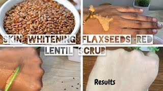 Skin whitening Flaxseed gel  lentil scrub Get bright skin at home beautylab [upl. by Aimahc]