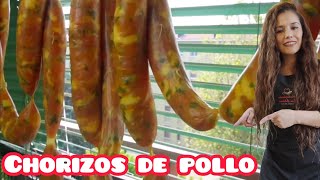 cómo hacer CHORIZOS de pollo 🍗COLOMBIANOS🇨🇴😋super fáciles [upl. by Ronnie]