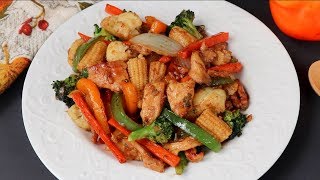 চাইনিজ চিকেন এন্ড ভেজিটেবল স্ট্যার ফ্রাই  Chicken amp Veggie Stir Fry  Bangla Vegetable Recipe [upl. by Elvia]