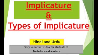 Implicature in Pragmatics  Types of Implicatures  The Cooperative Principle linguistics [upl. by Eibo]