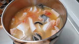 Sinigang na Salmon Belly DebbRhezz the Babs [upl. by Schilt566]