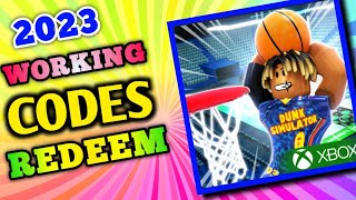 All Secret Dunking Simulator Codes 2023  Codes for Dunking Simulator 2023  Roblox Code [upl. by Gabriell]