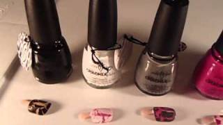 REVIEW CHINA GLAZE quotCRACKLEquot NAIL POLISH COLLECTION  A DEMO of the Nail Polish quotCracklequot Effect [upl. by Ritter909]