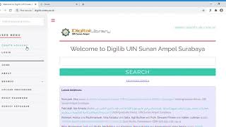 TUTORIAL Panduan Pembuatan Akun di Digilib UIN Sunan Ampel Surabaya [upl. by Burrus]